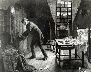 Le chemin de la ruine, gravé par L. Flameng, 1878